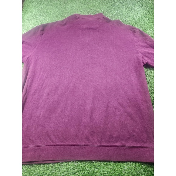 Polo Ralph Lauren Sweater Mens 2XLT Purple Mock Neck 1/4 Zip Pullover Pony Logo - Picture 4 of 7